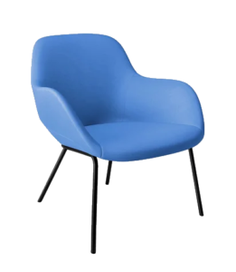 Blue Luxury Leather Classical Armchair